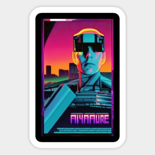 Retro Future - Tee Poster - 001 Sticker